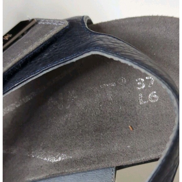 NAOT Sz 37 US 6 Intact Gray Blue Sandals Adjustable Width $169 RT Ankle Strap - Picture 5 of 12